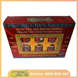 Nước yến sào không đường - Hộp 6 Lọ - Yến Vàng Khánh Hòa
