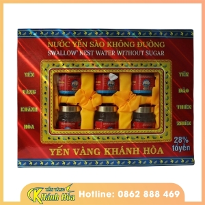 Nước yến sào không đường - Hộp 6 Lọ - Yến Vàng Khánh Hòa