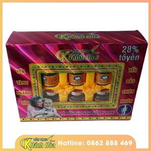 Tổ yến chứng sẵn canxi - Hộp 6 lọ - Yến Vàng Khánh Hòa